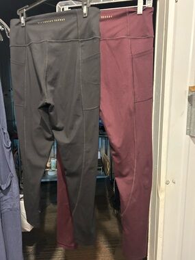 Victoria's Secret Burgundy Workout Leggings